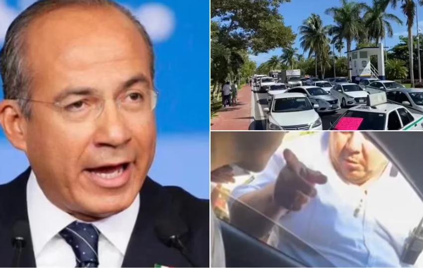  Felipe Calderón reprochó a Morena por caos de taxistas en Cancún: “Acabará con el turismo”