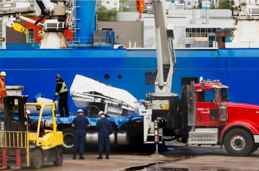  Llegan a Canadá los restos del submarino Titan recuperados del Atlántico