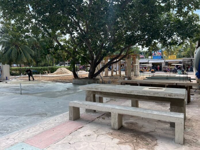 Continúa en tiempo y forma la construcción del nuevo parque infantil Zazil-Há en el área de la emblemática Playa Norte.