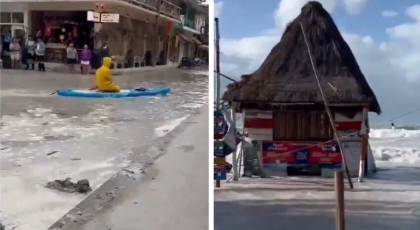  Se inunda Holbox tras paso de frente frío 32 y «Norte»