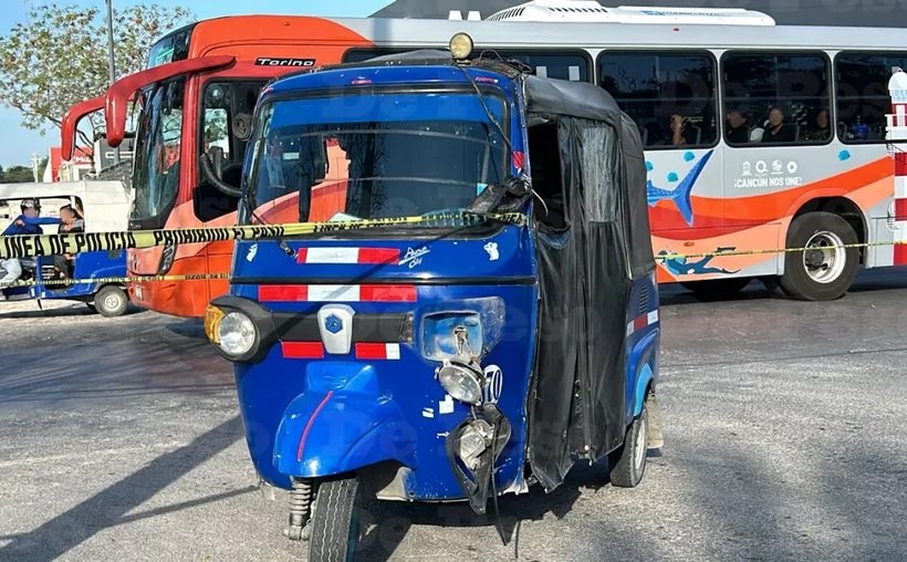  Muere motociclista en Cancún tras colisión con camión en la avenida kabah