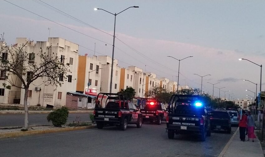  Mototaxista atacado a balazos en el fraccionamiento Cielo Nuevo de Cancún
