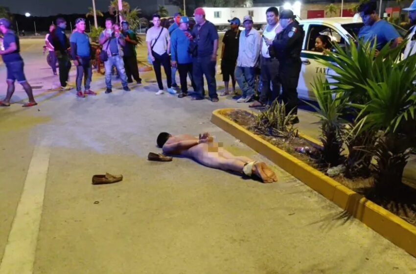  Ladrón desnudo y amarrado: Vecinos de Cancún actúan tras robo en multiplaza