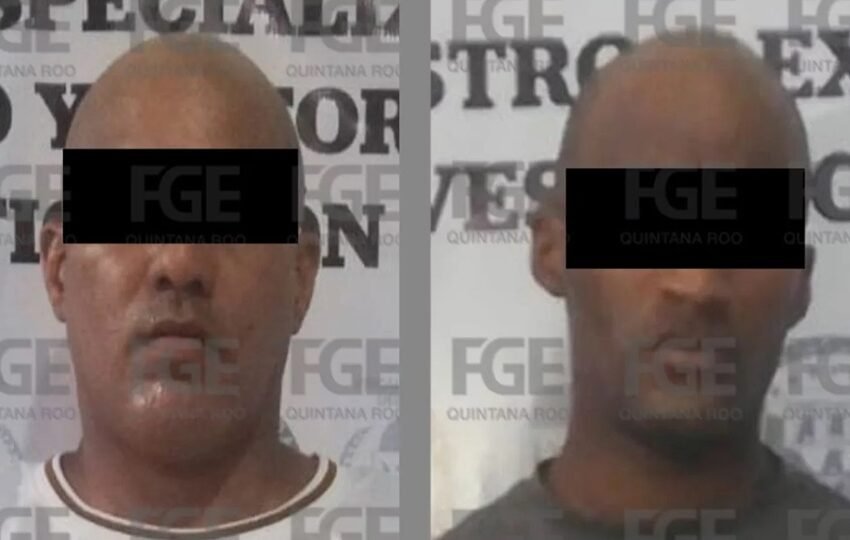 identificados como Yosbel Lázaro "N" y Roinel "N", por su presunta participación en un caso de secuestro en Cancún.