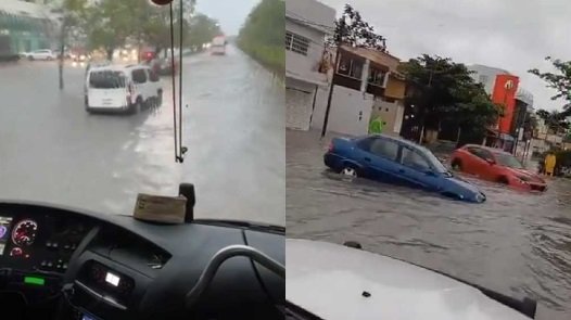 Cancún amaneció bajo el agua este martes 18 de junio.