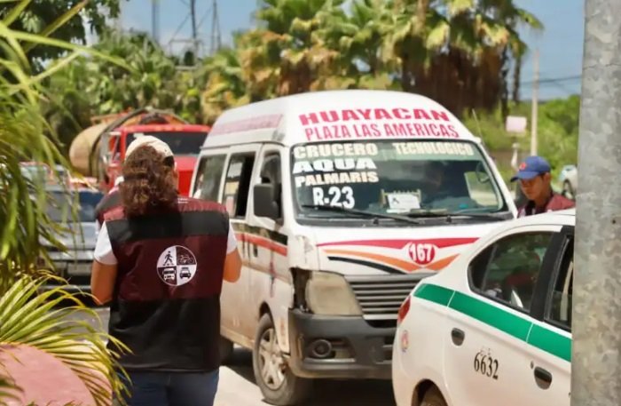 Refuerzan Inspección de Transporte Público para Combatir el Sobrecupo en Cancún