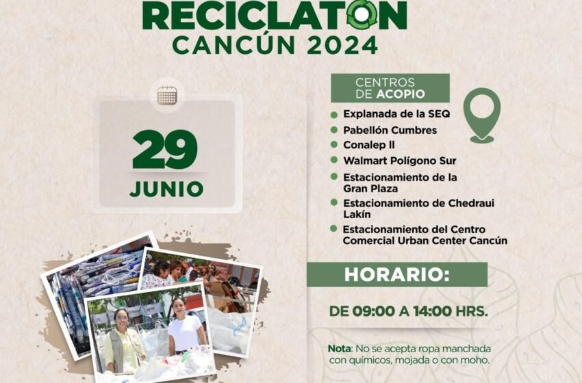 Esta iniciativa busca promover la sostenibilidad y fomentar la participación activa de los habitantes de Cancún en el reciclaje de materiales.