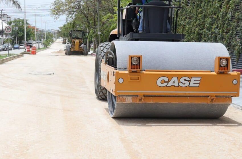 Supervisan Avances en la Rehabilitación de la Avenida Acanceh en Cancún