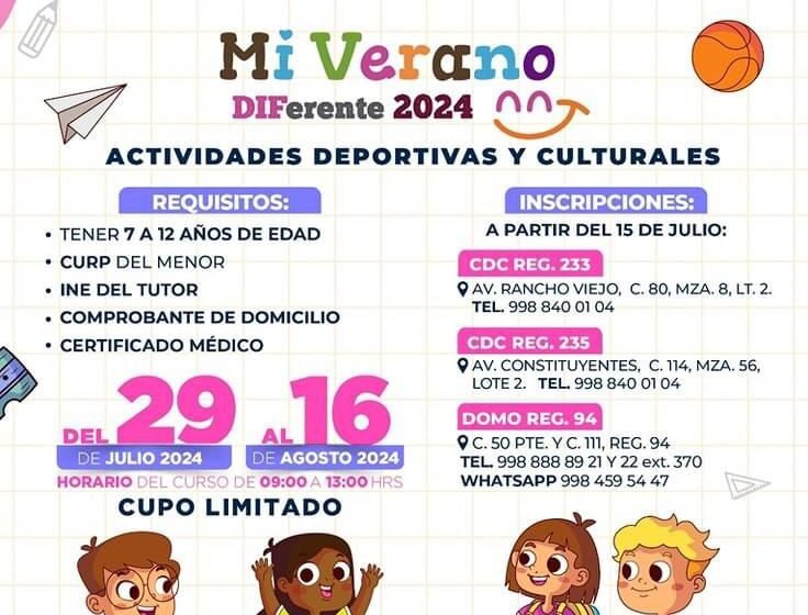 La Presidenta Municipal, Ana Paty Peralta, ha extendido una cordial invitación a la ciudadanía para que participen en los diversos “Cursos de Verano 2024”.