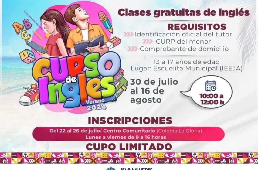  Gobierno Municipal de Isla Mujeres ofrecerá clases gratuitas de inglés para adolescentes