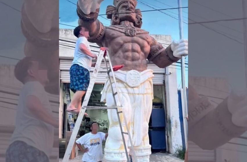 Será el próximo 18 de agosto que se presentará al público la escultura de Chaac, realizada en fibra de vidrio y ubicada en la playa de Progreso.