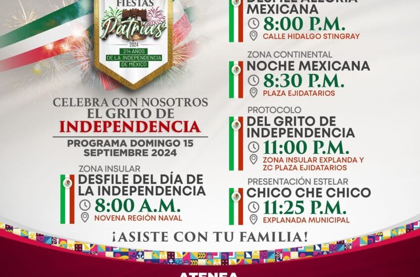 Isla Mujeres se Prepara para una Gran Fiesta del Grito de Independencia