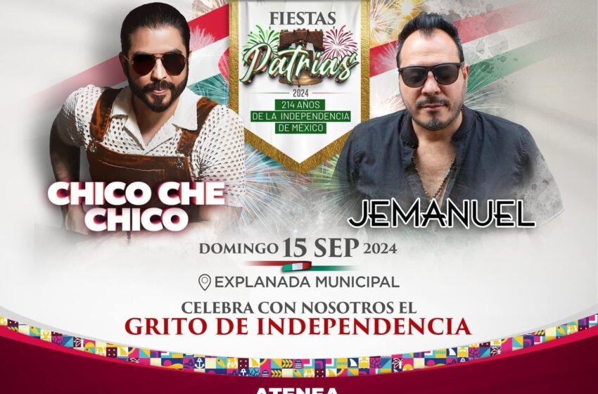  Celebra el Grito de Independencia este 15 de Septiembre con Chico Che Chico y Jemanuel en la Explanada Municipal de Isla Mujeres