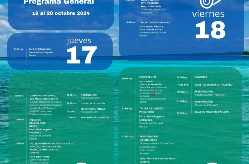  Bacalar Será Sede del Primer Encuentro Internacional de Danzón 2024: Un Homenaje a la Música y la Danza