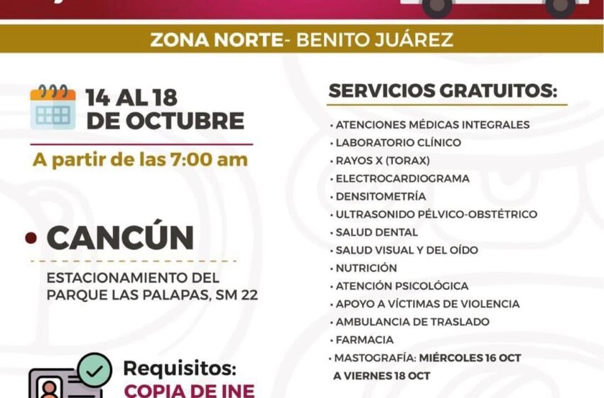 La Secretaría de Salud de Quintana Roo ha puesto en marcha las caravanas médicas móviles en Cancún, brindando servicios médicos gratuitos para toda la comunidad.