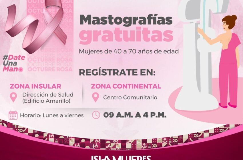 La campaña "Date una Mano" es un llamado a todas las mujeres de Isla Mujeres para que tomen acción en el cuidado de su salud.