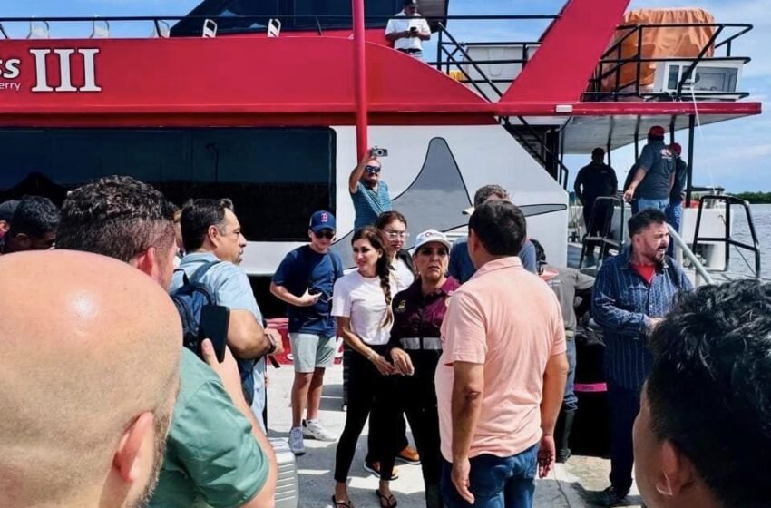 La gobernadora de Quintana Roo, Mara Lezama, supervisa personalmente la evacuación voluntaria de los habitantes de Holbox, ante la inminente llegada del Huracán Milton a las costas del estado.