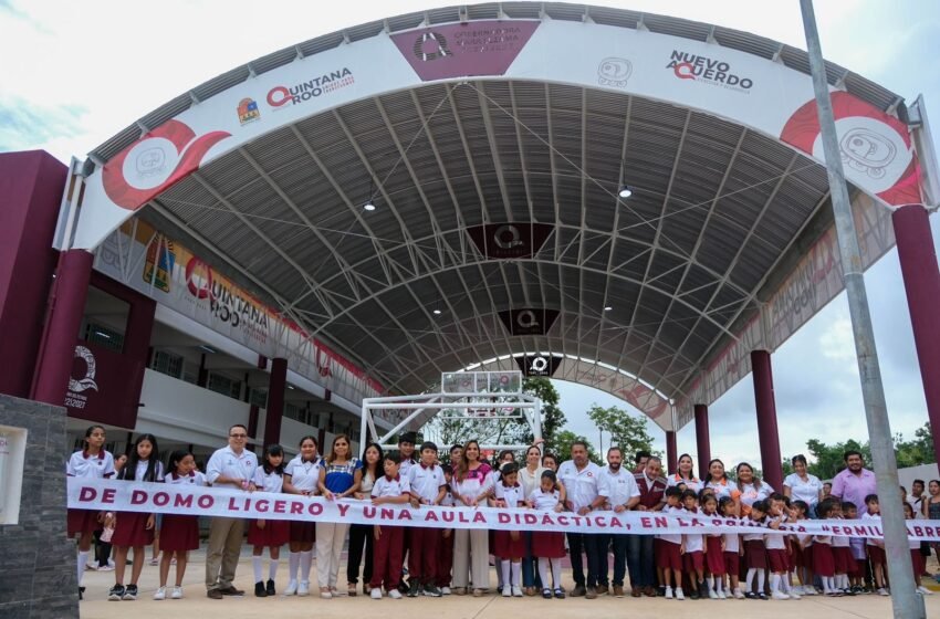  Mara Lezama Entrega Nuevas Instalaciones en la Primaria “Ermilo Abreu Gómez” en Cancún