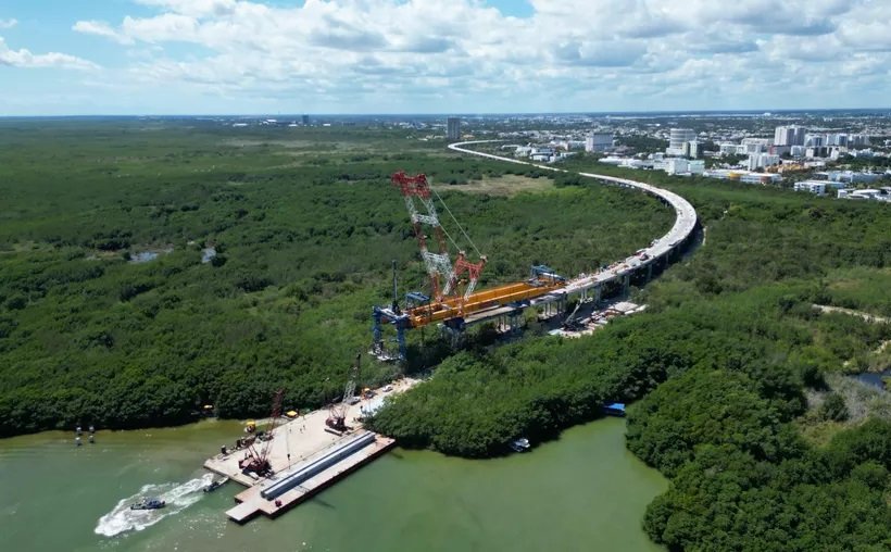  Puente Nichupté de Cancún avanza un 74.6% y mejorará la movilidad en la zona hotelera