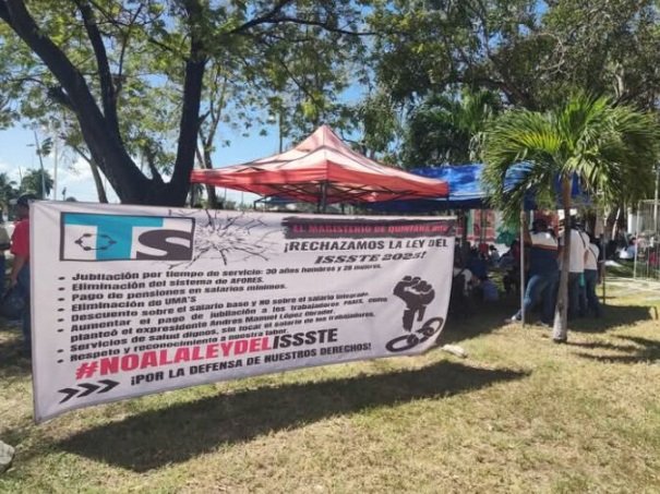  Maestros de Quintana Roo intensificarán protestas contra la Reforma al ISSSTE